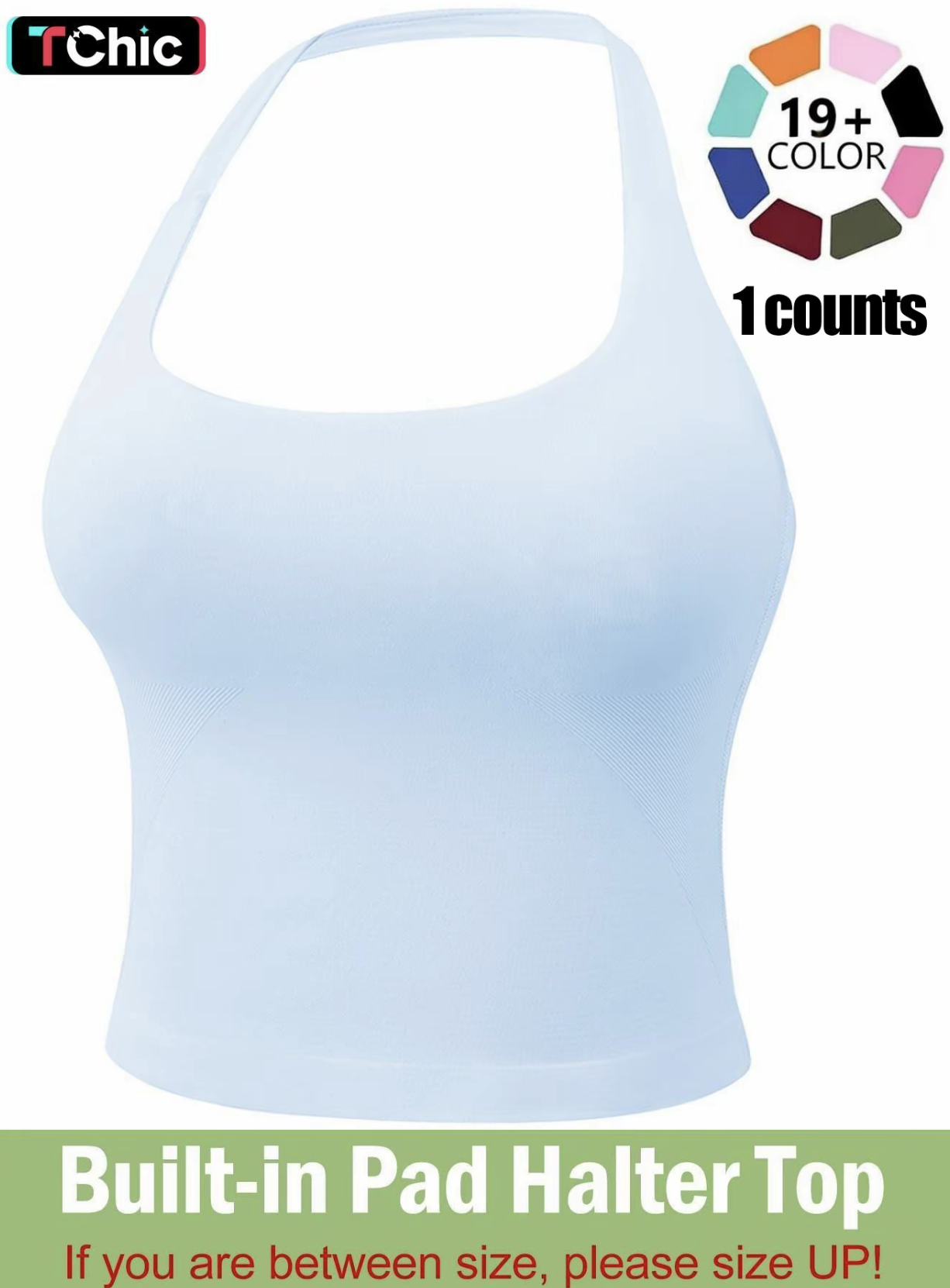 Women's Solid Removable Chest Pad Sports Tank Top